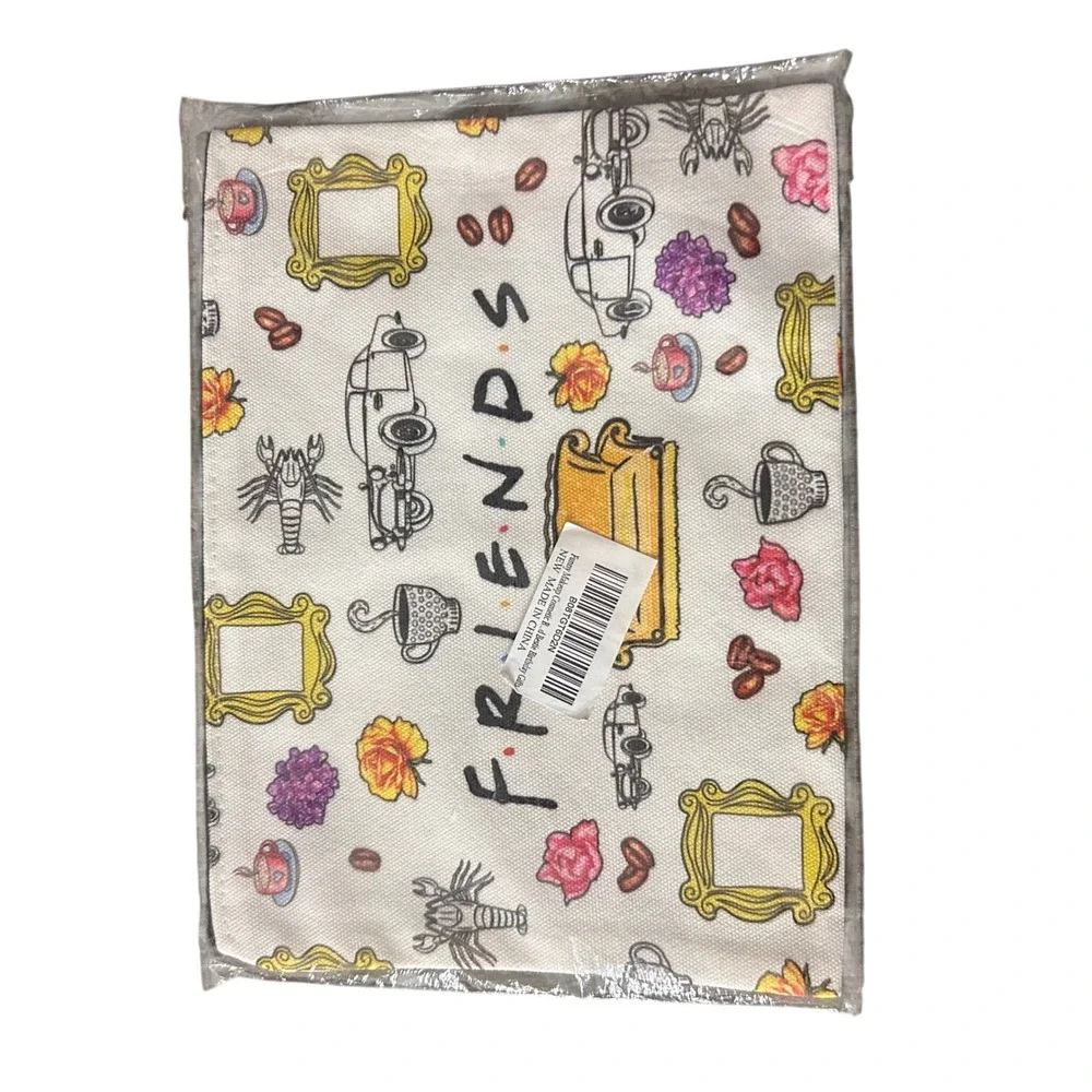 Friends TV Show Makeup Bag Central Perk Couch Lobster Canvas Zipper Pouch New